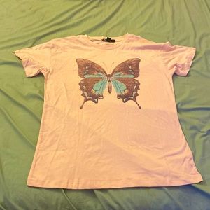 pink butterfly shirt